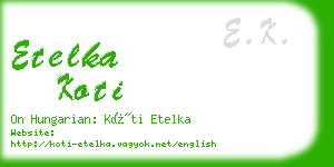 etelka koti business card